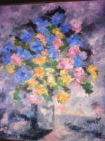 Les chardons huile sur toile